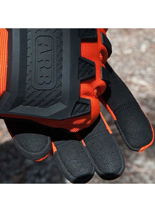 ARB Premium Recovery Winch Offroad Work Gloves Unisex, Cut and Impact Resistant, Hi-Vis Orange, All Purpose, Touch Screen Compatible, Adjustable Wrist Strap, Tactile Padded Palms, One Size Fits Most - Image 4